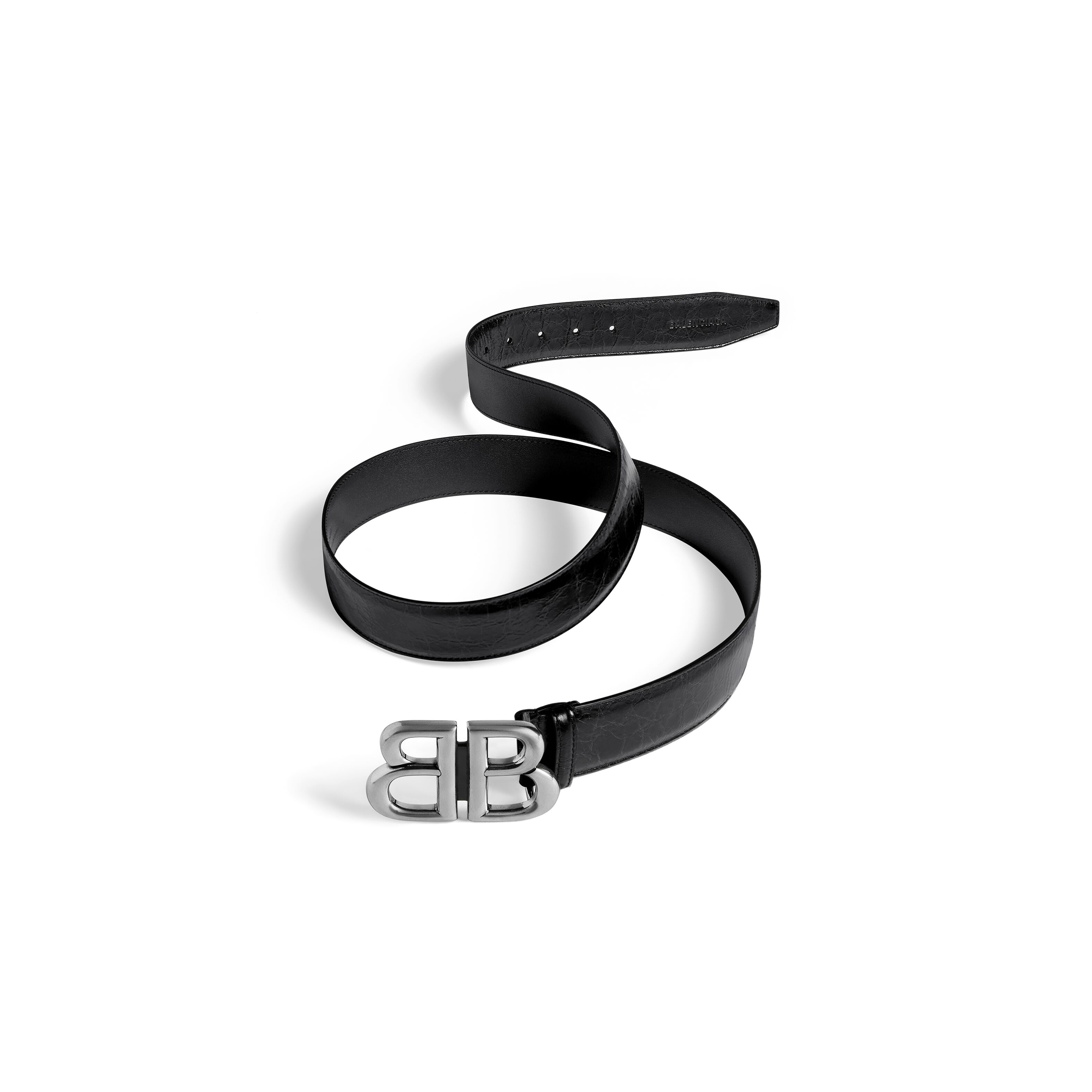 BALENCIAGA MEN'S MONACO BELT IN BLACK 7660672AASF1000